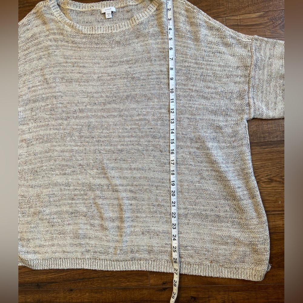 Pure Jill J Jill Sweater XL petite LINEN COTTON blend Lagenlook BOHO Cottage top - Picture 5 of 5